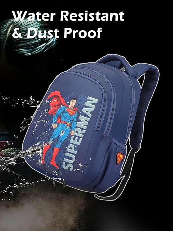 Lavie Sport Superman Ace 26L Casual 17" Backpack for Boys/Girls (Navy) - Image 6