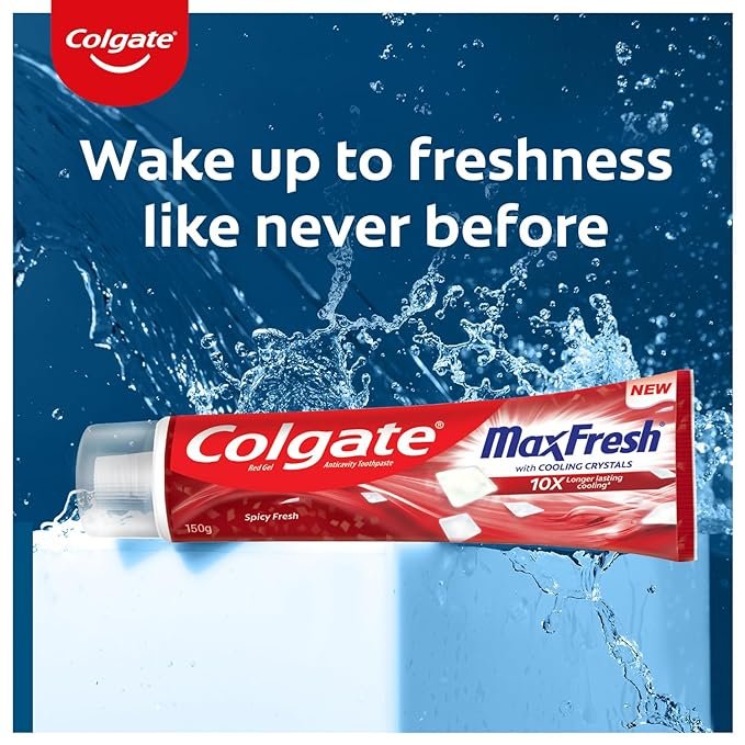 Colgate MaxFresh Toothpaste, Red Gel Paste 150g (Spicy Fresh) sigle - Image 3