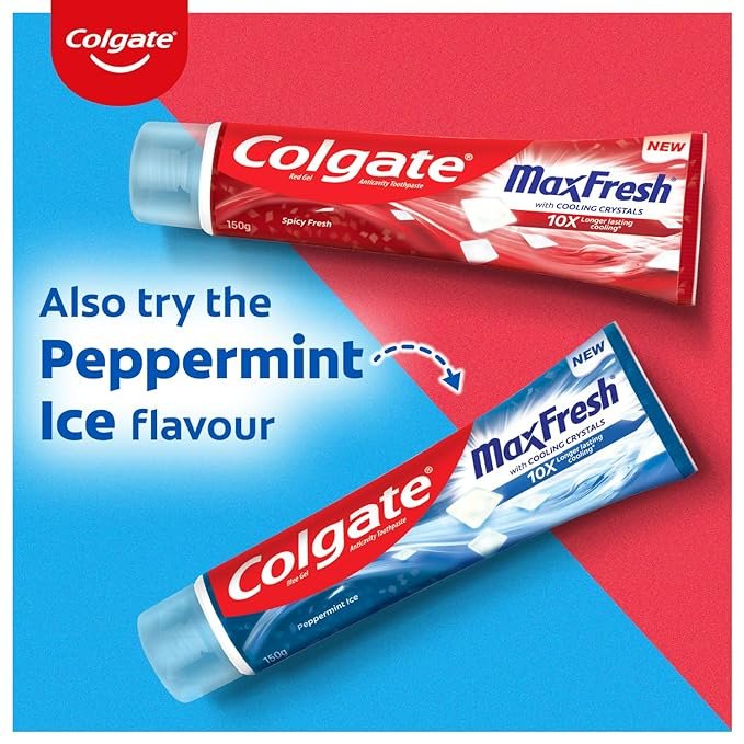 Colgate MaxFresh Toothpaste, Red Gel Paste 150g (Spicy Fresh) sigle - Image 4