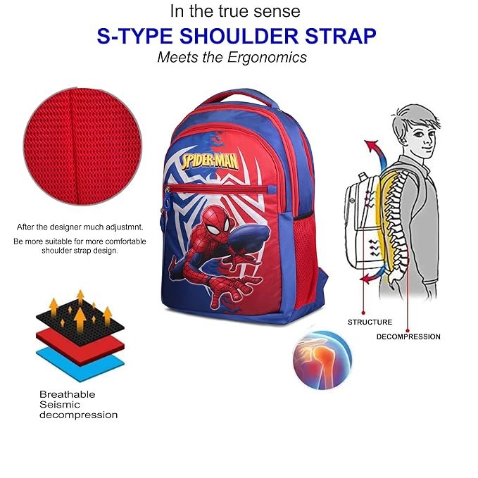 First LIKELY School bag Spider-man The Averages Printed Bag Casual Backpack For Children kids boys And girls 3-7 Years - Image 5