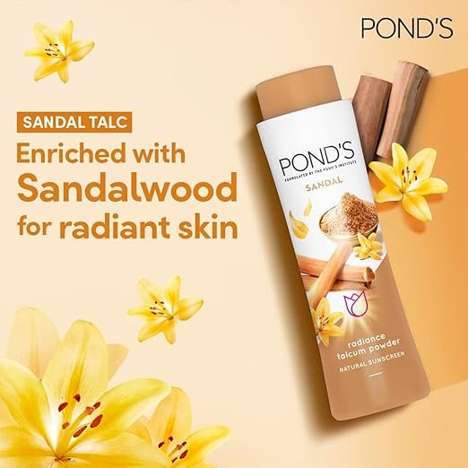 PONDS Sandal Radiance Talcum Powder, 300 g - Image 3