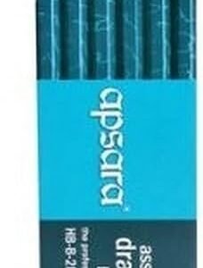 Apsara Assorted Drawing Pencils, Six Distinctive Grades (Hb, 2b, 4b, 6b, 8b, 10b), Includes Non-dust Eraser, Pack of 6