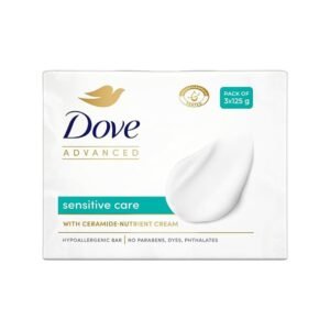 Dove Advanced Sensitive Care Bar | Ceramide - Nutrient Cream | 3x125g (Pack of 3)