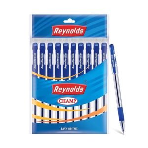 Reynolds CHAMP BP 10 CT BAG - BLUE | Pens For Writing | Pens For Students | 0.7 mm Tip Size