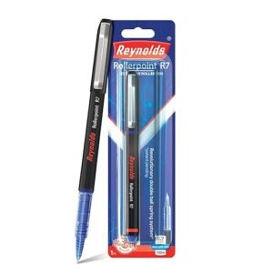 Reynolds ROLLER POINT Pen R7 1 CT BL- BLUE | Stylish Metal Clip & Office Professionals | Refillable
