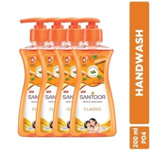 Santoor Classic Gentle Hand Wash Pump with Natural Goodness of Sandalwood Sigle Peice-200ml