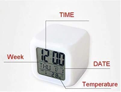 ShopCentre Plastic Changing Multicolour Clock | Digital Temperature/Day/Month/Date/Time/Alarm (Digital 1) - Image 6