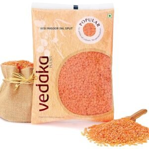 Vedaka Popular Red Masoor Dal Split | Rich in Protein| kandhi pappu, kandi pappu (కంది పప్పు)- 1 kg