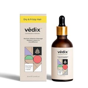 Vedix Rachan Intense Damage Restore Leave In Conditioner, Customized Ayurvedic Hair Serum For Dry Frizzy Hair